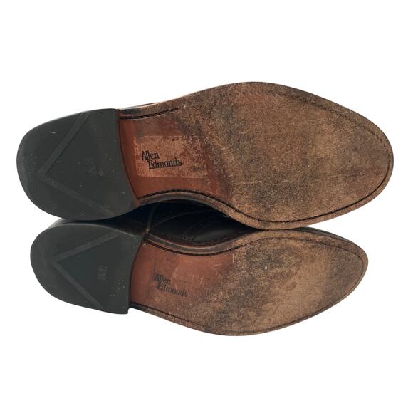 Allen Edmonds 9.5 EEE DALTON Brown Chocolate Wingtip Boots 9.5 3E - Picture 8 of 9